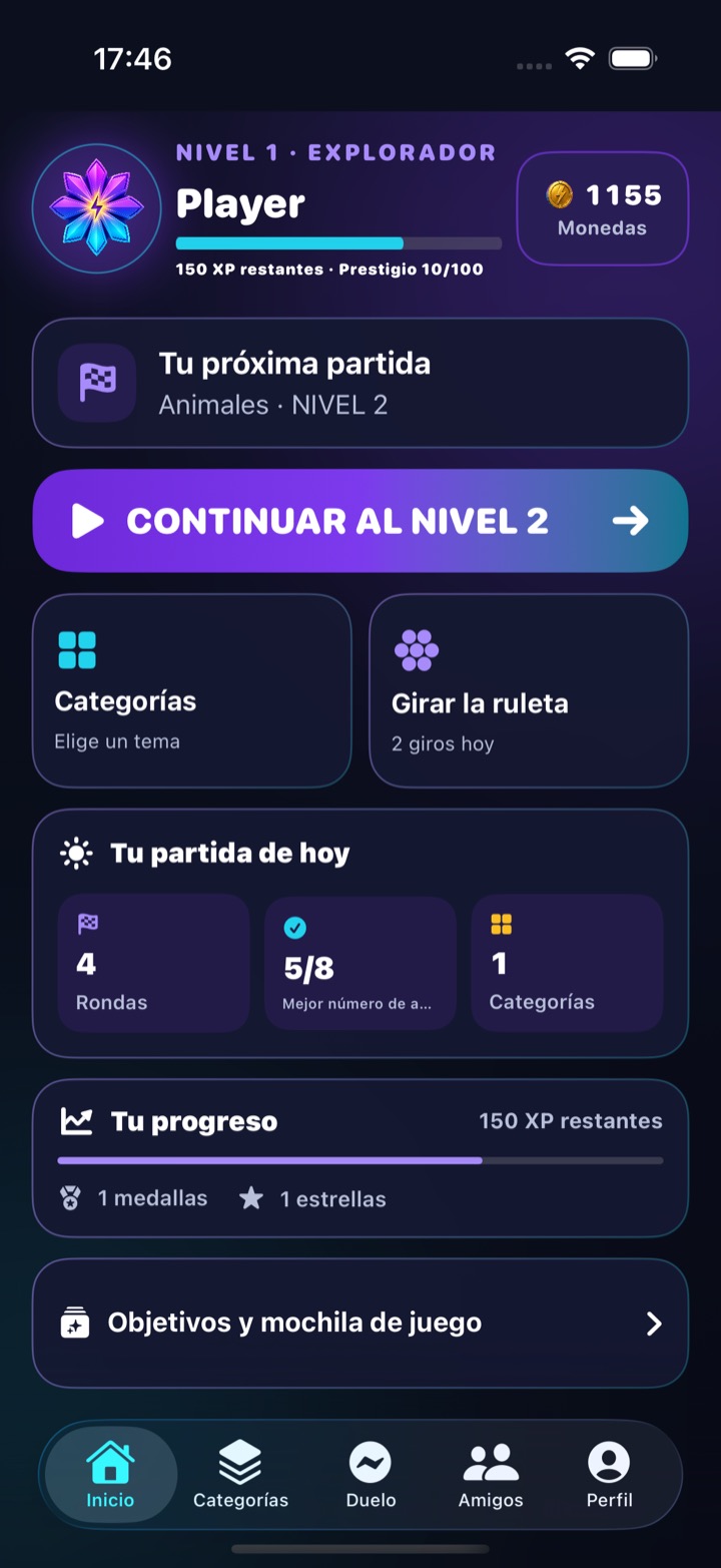 Inicio de First 8 Seconds en español en iPhone